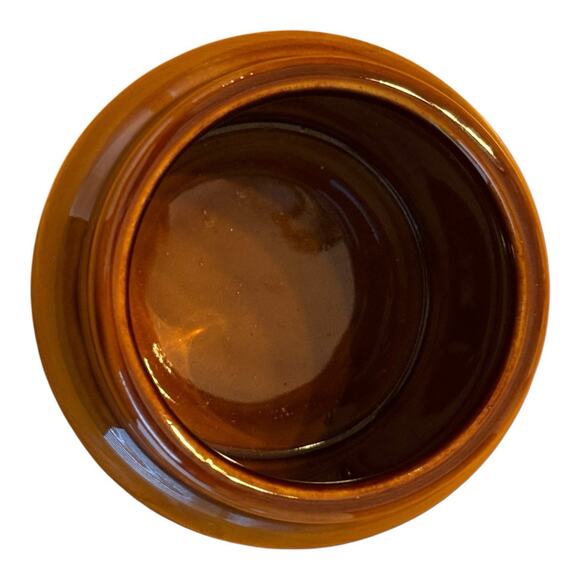 Beautiful Mini Glossy Vintage Boston Baked Beans Mini Stoneware Crock - Picture 8 of 9